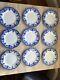 Antique Johnson Brothers The Jewel Flow Blue Set Of 9 Dinner Plates Group 2