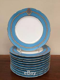 Antique Jullien Fils Ainé Paris Porcelain Dinner/Luncheon Plates Set of 11