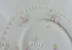 Antique Limoges Haviland Dinner Plate Set 10 Pastel Pink Blue Dogwood Flower