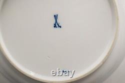 Antique Meissen Blue Onion Gold Rim Dinner Plates 9 7/8 Set of 8- X Swords #2