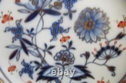 Antique Meissen Germany Blue Onion Red Gold 9 Plate