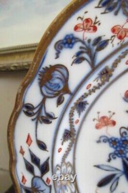 Antique Meissen Germany Blue Onion Red Gold 9 Plate