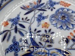 Antique Meissen Porcelain Rich Blue Onion Red & Gold Crossed Swords Dinner Plate