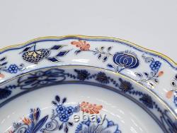 Antique Meissen Porcelain Rich Blue Onion Red & Gold Crossed Swords Dinner Plate
