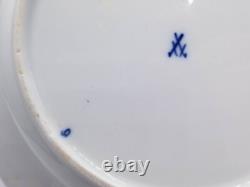 Antique Meissen Porcelain Rich Blue Onion Red & Gold Crossed Swords Dinner Plate