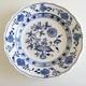 Antique Meissen porcelain blue onion pattern dinner plate