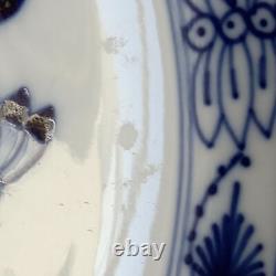 Antique Meissen porcelain blue onion pattern dinner plate