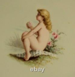 Antique Minton Bathing Beauty Plate Hand Painted Nude Gilman Collamore