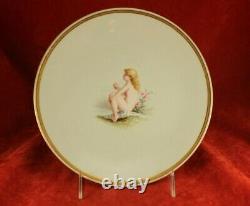 Antique Minton Bathing Beauty Plate Hand Painted Nude Gilman Collamore