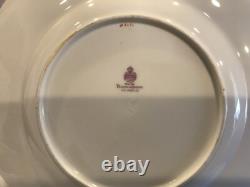 Antique Minton porcelain dinner plate raised cobalt blue gold rim pattern H3254