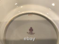 Antique Minton porcelain dinner plate raised cobalt blue gold rim pattern H3254