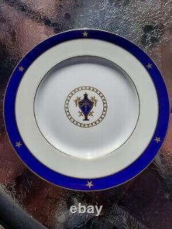 Antique Mintons England Cobalt Blue Dinner Plates Set Of 6 18911902