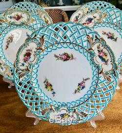 Antique Mintons Reticulated Plate Blue #1