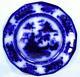 Antique Pelew Flow Blue Dinner Plate E Challinor Ironstone Charger A Beauty