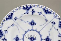 Antique Royal Copenhagen Blue Fluted Full Lace 9½ Dinner Soup Plate 1082