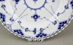 Antique Royal Copenhagen Blue Fluted Full Lace 9½ Dinner Soup Plate 1082