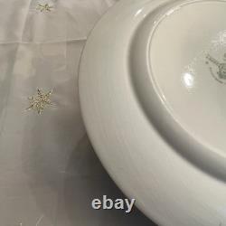 Antique Royal Worcester Blue Willow Blue Floral Rim Gild Trim 2 Dinner Plate 10