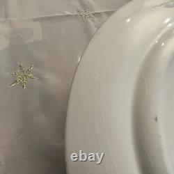 Antique Royal Worcester Blue Willow Blue Floral Rim Gild Trim 2 Dinner Plate 10