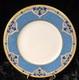 Antique Royal Worcester Powder Blue Gold Encrusted Art Deco Dinner Plate C1305