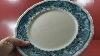 Antique Sampson Bridgwood Grecian Blue And White China Dinner Plate