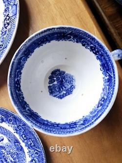 Antique Set Of 22 W Adams & Sons Staffordshire Blue Willow England Dishes