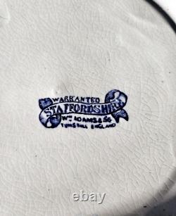 Antique Set Of 22 W Adams & Sons Staffordshire Blue Willow England Dishes