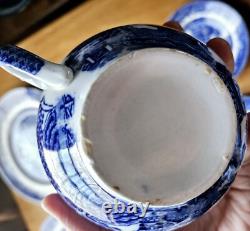 Antique Set Of 22 W Adams & Sons Staffordshire Blue Willow England Dishes