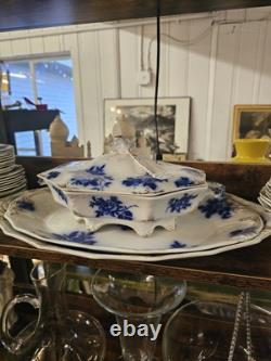 Antique Set Of Flow Blue W. H. Grindley Gironde Dinner Ware