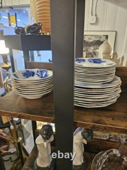 Antique Set Of Flow Blue W. H. Grindley Gironde Dinner Ware