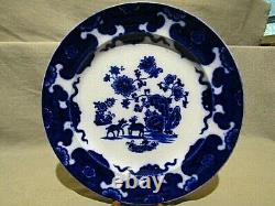 Antique Staffordshire F. Morley Cashmere Flow Blue Dinner Plate 10.5 1845-58