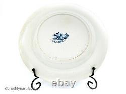 Antique Staffordshire Historical Blue Transferware Plate Park Theater