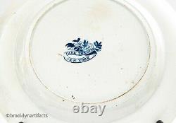 Antique Staffordshire Historical Blue Transferware Plate Park Theater