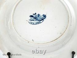 Antique Staffordshire Historical Blue Transferware Plate Park Theater