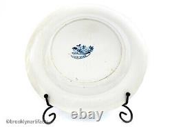 Antique Staffordshire Historical Blue Transferware Plate-Park Theater, New York