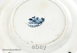 Antique Staffordshire Historical Blue Transferware Plate-Park Theater, New York