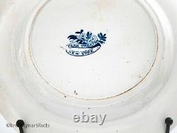 Antique Staffordshire Historical Blue Transferware Plate-Park Theater, New York