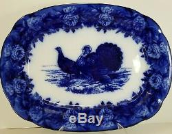 Antique Villeroy Boch Dresden Flow Blue Turkey Platter Dinner Plates YOUR CHOICE