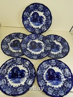 Antique Villeroy Boch Dresden Flow Blue Turkey Platter Dinner Plates YOUR CHOICE
