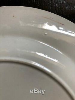 Antique Wedgwood Etruria England INDIAN Dinner Plate Blue Rust Flowers Rare