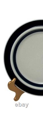 Arabia Finland Dinner Plates 10 1/8 Blue Anemone Lot Set Of 6 Vintage Denmark
