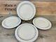 Arabia Finland Saimaa White Blue 1980's Dinner Plate 10 set Of 4