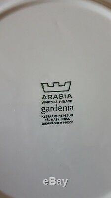 Arabia Gardenia Esteri Tomula Goran Back Plates 12 Pieces Finland 1973-74