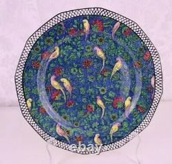 Art Deco Royal Douton Blue Chintz Persian Parrots D4031 Large Dinner Plate 10