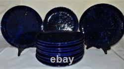 Au Gourmet, Italy Bloomingdale's 27/426, Blue Dinner Plate, 10 1/2 Lot ot 12