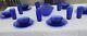 Avon Royal Sapphire tableware glass Plates Bowls Tumblers Cobalt Blue France
