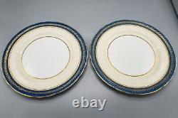 Aynsley 1846 Powder Blue Dinner Plates Set of 6 10 5/8 Dia FREE USA SHIPPING