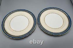 Aynsley 1846 Powder Blue Dinner Plates Set of 6 10 5/8 Dia FREE USA SHIPPING