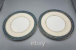 Aynsley 1846 Powder Blue Dinner Plates Set of 6 10 5/8 Dia FREE USA SHIPPING