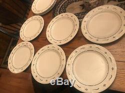 BEAUTIFUL Longaberger Traditional Blue SET of 6 10 Dinner Plate USA Near Mint