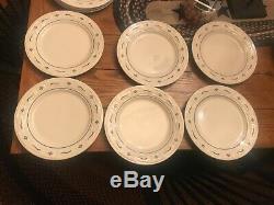 BEAUTIFUL Longaberger Traditional Blue SET of 6 10 Dinner Plate USA Near Mint